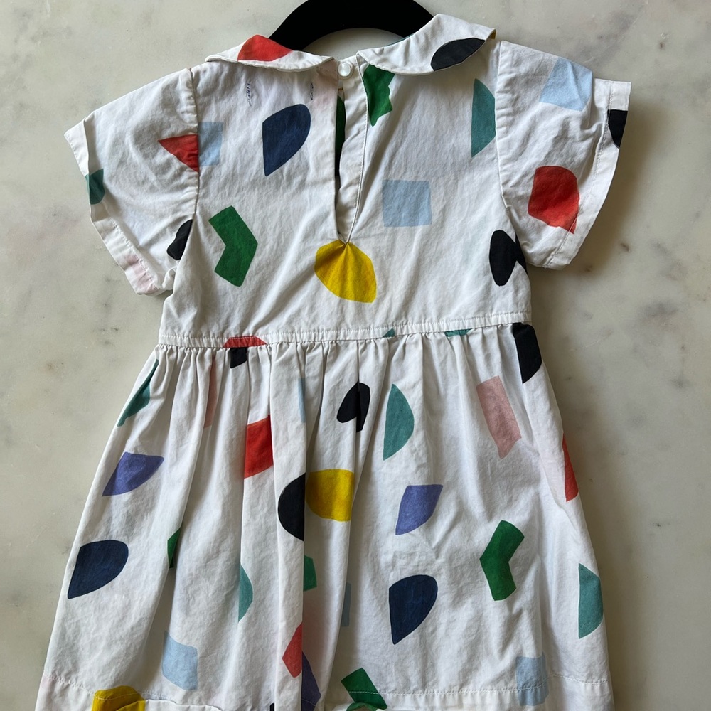 Maison Mini Watercolor Shape Motif Dress, Size 12-18 Months